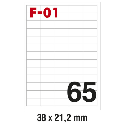 NALJEPNICE A4 KOMPJ. 38X21,2 100L. F-01