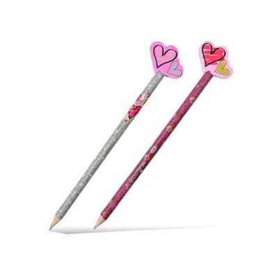 Grafitna olovka HB s gumicom srce