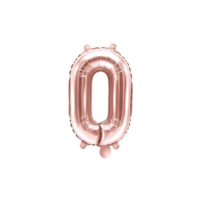 Baloni od folije rose gold 35 cm broj 0