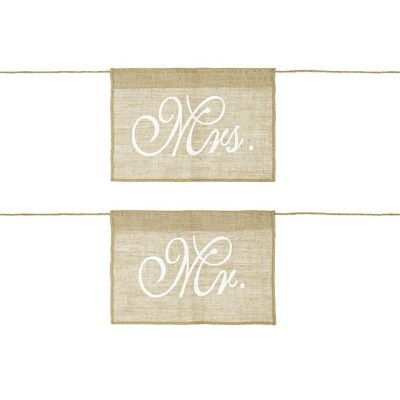 Dekoracija za stolice Mr. i Mrs.
