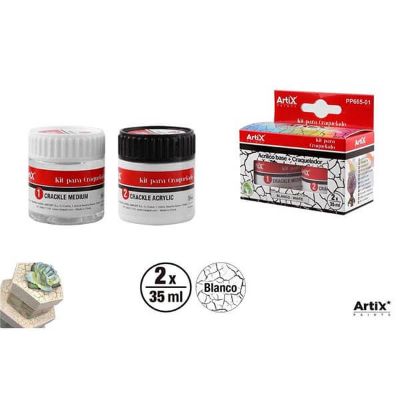 Set Crackle bijeli međupremaz i lak Artix