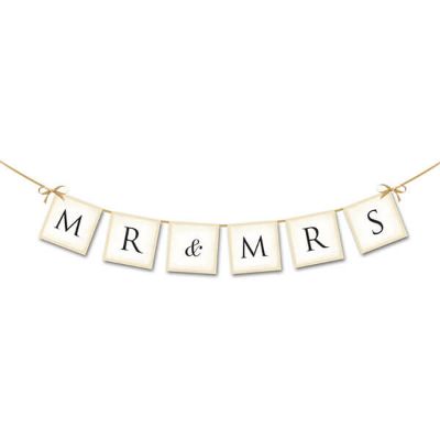 Natpis Mr & Mrs vintage