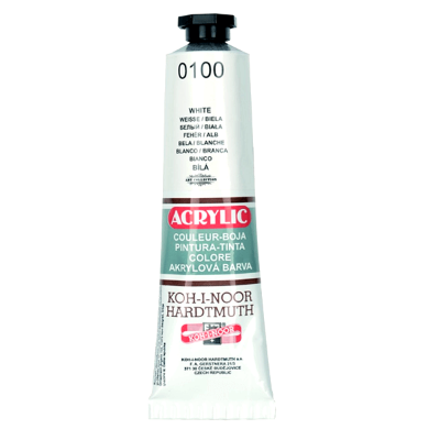 Akrilna boja KOH-I-NOOR 40ml white 0100