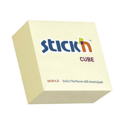 Samoljepljivi blok 76×76/ 400 žuti Stick'n