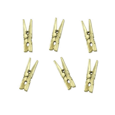 Drvene dekorativne kvačice metalik zlatne