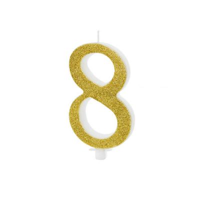 SVJEĆICA ZLATNA JUMBO S GLITEROM BR. 8 SCU4-8-019