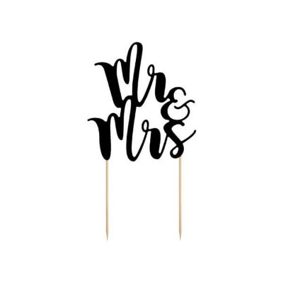 Dekoracija za tortu Mr&Mrs crna
