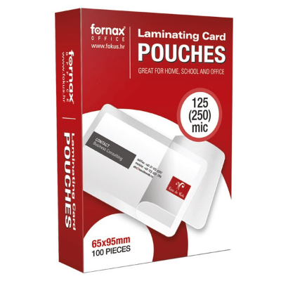 Folija za plastificiranje 125mic 65 x 95mm Fornax