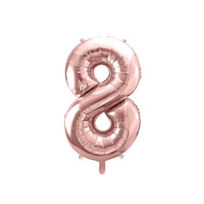 Baloni od folije rose gold 86 cm broj 8