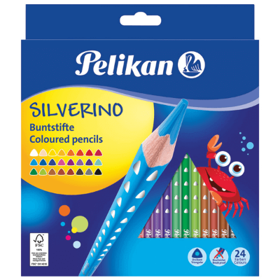 Drvene boje 24 boje Silverino Pelikan