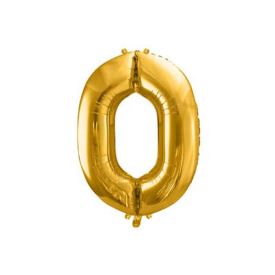 Baloni od folije zlatni 86 cm broj 0