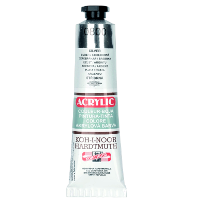 Akrilna boja KOH-I-NOOR 40ml silver 0800