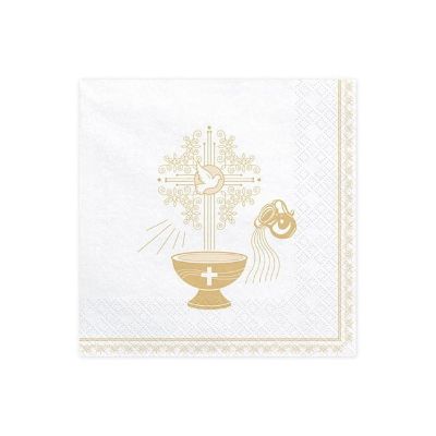Salvete za krštenje zlatne
