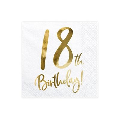 SALVETE 33X33 ZA 18. ROĐENDAN SA ZLATNIM PRINTOM 20/1 SP33-77-18-008