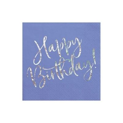 Salvete Happy birthday plave 33X33cm/20 SP33-80-074