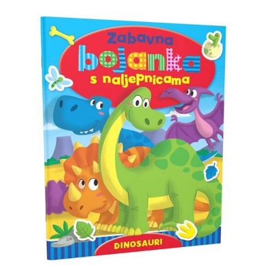 Zabavna bojanka s naljepnicama - Dinosauri