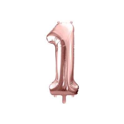 Baloni od folije rose gold 86 cm broj 1