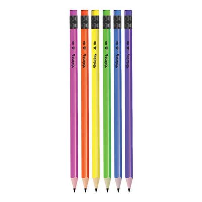 Grafitna olovka HB trokutasta s gumicom Colorino Neon 39972PTR