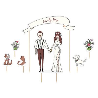 Dekoracija za tortu Boho mladenci