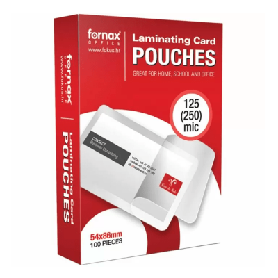 Folija za plastificiranje 125 mikrona 54 x 86mm Fornax