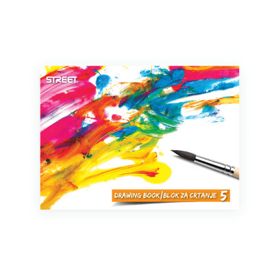 Blok za crtanje Br. 5 Street 40x29cm 10 listova110gr