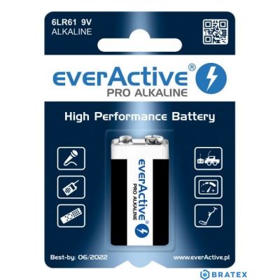 baterija everActive 6LR61 9V 1BL Pro Alkalina