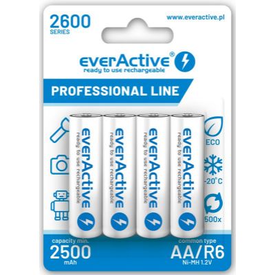 baterija everActive punjiva R6 AKU 4BL 2600 professional line