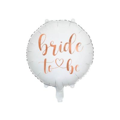 Balon folijski "Bride to Be" - Bijeli 45 cm (FB139)