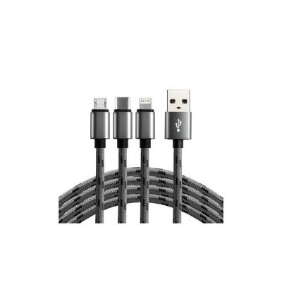 Kabel USB - Micro USB / USB-C / Lightning EverActive 2,4A CBB-1,2MCI/1,2m