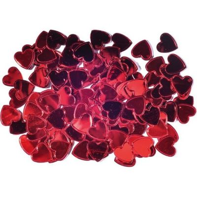 Crafty Ruby, kraft konfete srca, crvene, 15 x 15 mm, 14 g