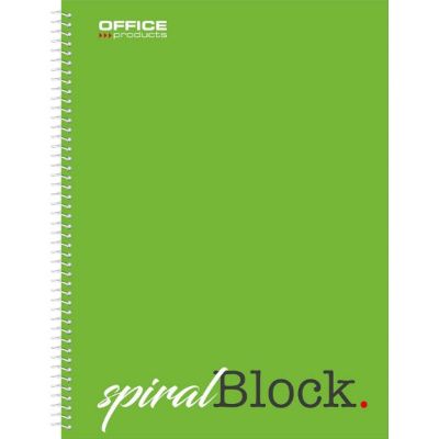 Kolegij blok A4, spiralni uvez, zeleni, 80 listova – Office Product (16058111-99)