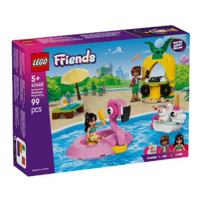 LEGO FRIENDS 42658 Zabava na bazenu s jednorogom i flamingom