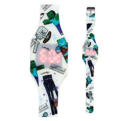 PUCKATOR DIGITALNI SAT SILIKONSKI, MINECRAFT GLOW IN THE DARK SORT WATC24