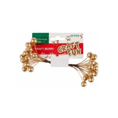 BOŽIĆNE BOBICE ZLATNE DEKOR. 20/1 384100