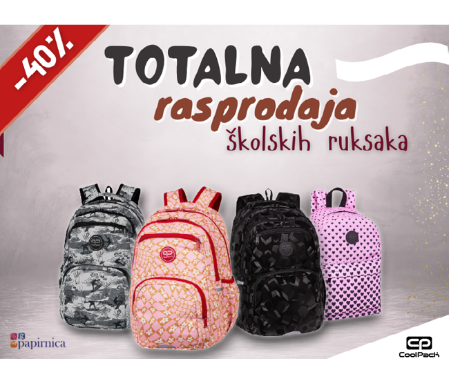 TOTALNA rasprodaja Coolpack školskih ruksaka! 
