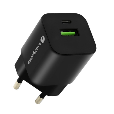 PUNJAČ EVERACTIVE 1XUSB 30W, 1XUSB-C, QC/PD, SC-390QB