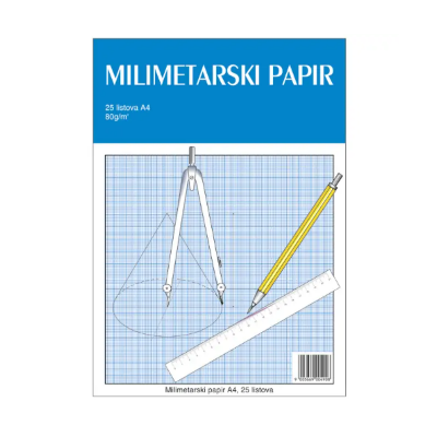 MILIMETARSKI BLOK A4 25L,A 072