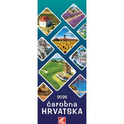 KALENDAR ZIDNI ČAROBNA HRVATSKA USKI OKOMITI 2026.