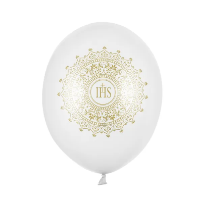 BALONI 30 CM IHS METALIK BIJELI 6/1 SB14M-110-008-6