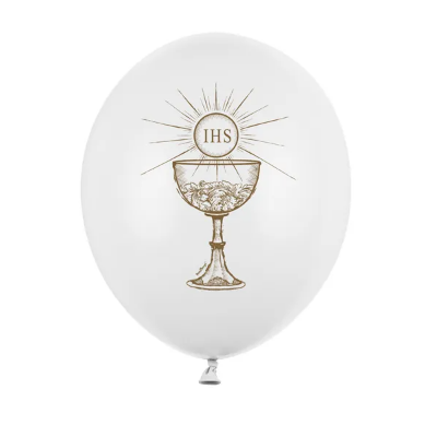 BALONI IHS PASTEL BIJELI 6/1 30CM SB14P-111-008-6