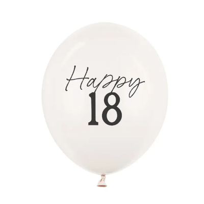 BALON 30CM ZA 18-TI ROĐENDAN PASTEL BIJELI SB14P-418-008Z