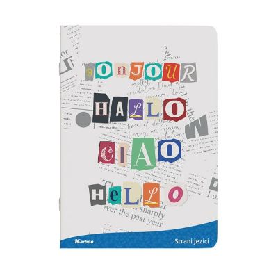 BILJEŽNICA A4 D KARBON STRANI JEZICI S MEMOM 42L. 243044-EC