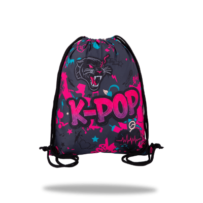VREĆICA ZA PAPUČE K-POP-VERT-DARK F070036