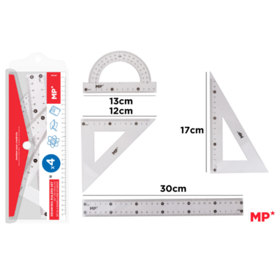 GEOMETRIJSKI SET U ETUIJU 30 CM MP PA147