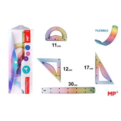 GEOMETRIJSKI SET FLEXI COLORS 30 CM MP PA159
